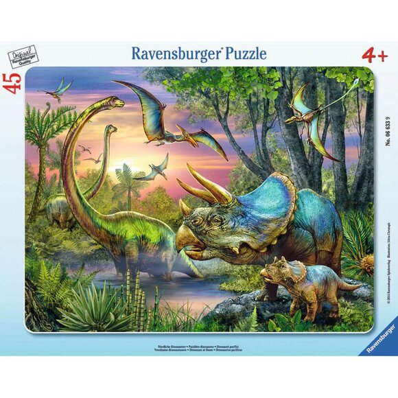 Ravensburger Frame Puzzles - Dinosaurs at Dawn (45 pc Puzzle) New Sealed Age 4+ - Picture 1 of 16